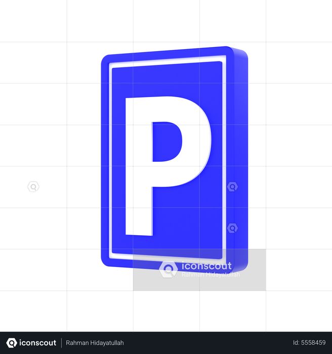 Premium Parking Sign 3D Icon download in PNG, OBJ or Blend format