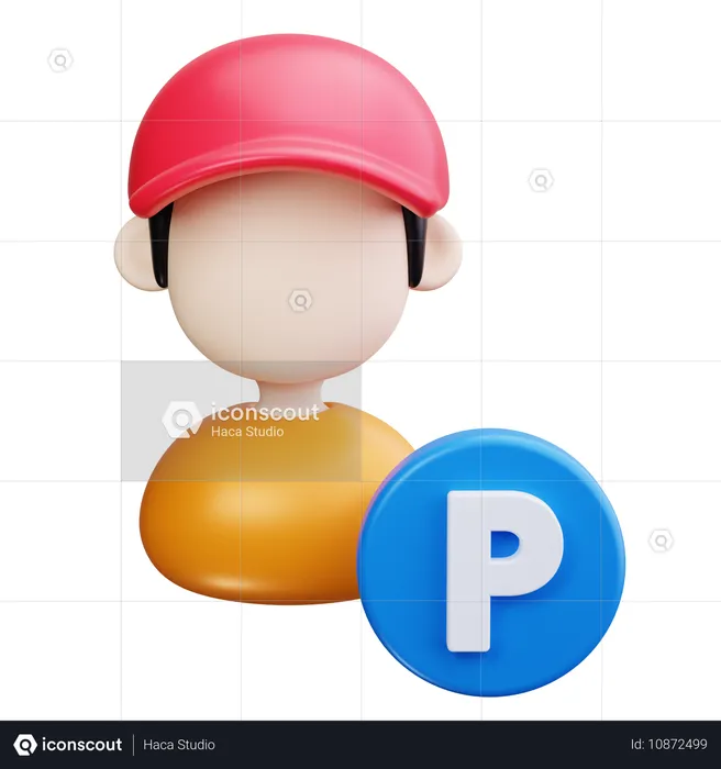 Parking Worker  3D Icon