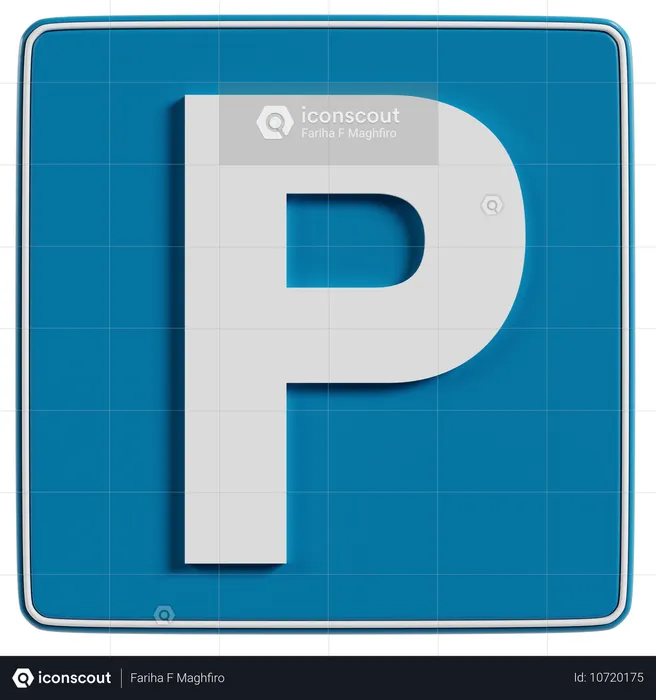 Parkplatzschild  3D Icon