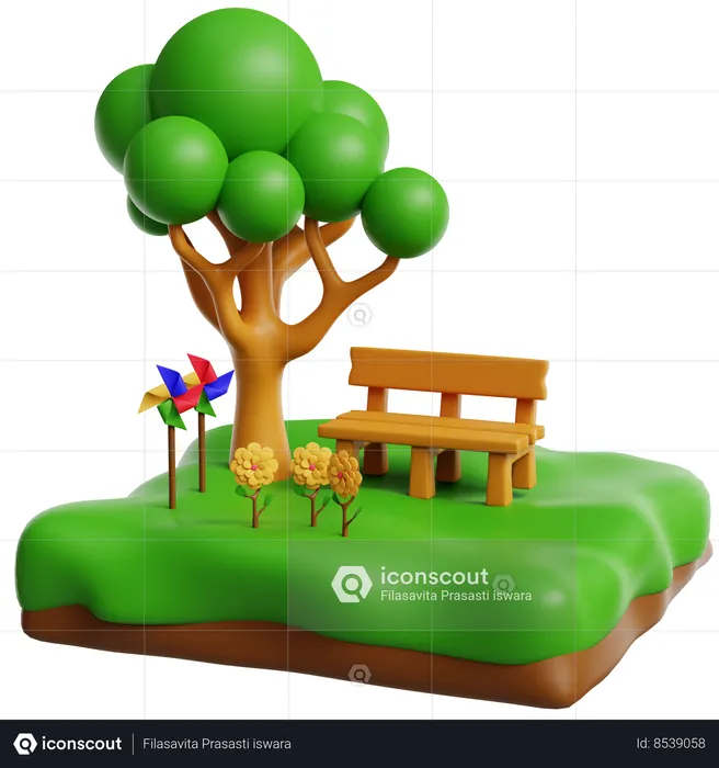 Parque  3D Icon