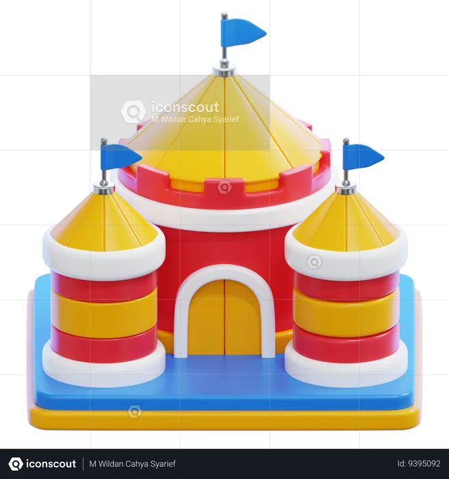 Parque inflable  3D Icon