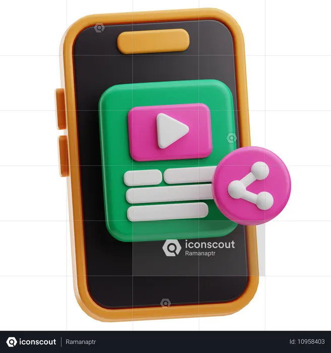 Partager  3D Icon