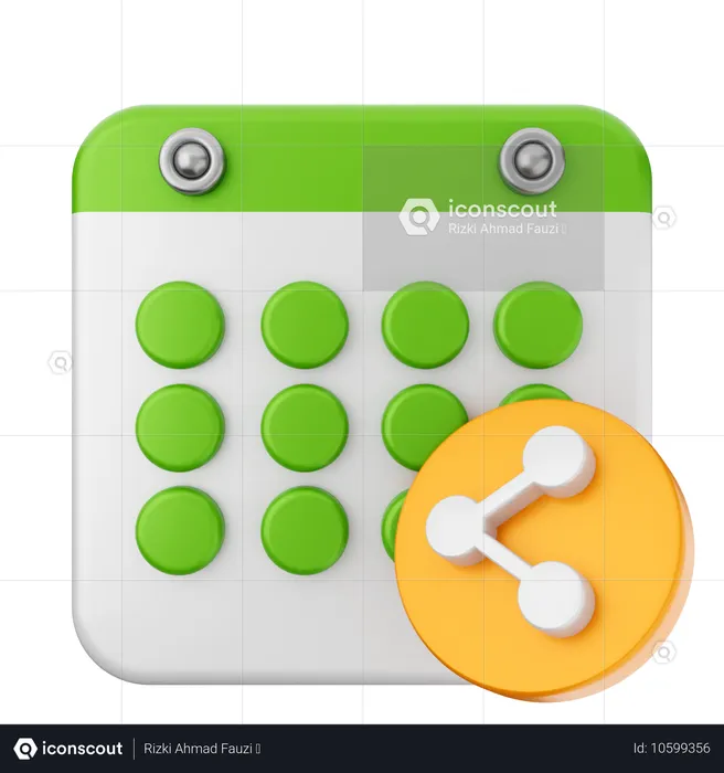 Partager le calendrier  3D Icon