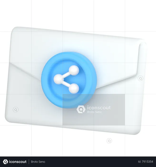 Partager un e-mail  3D Icon