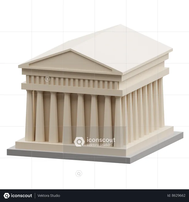 Parthenon  3D Icon