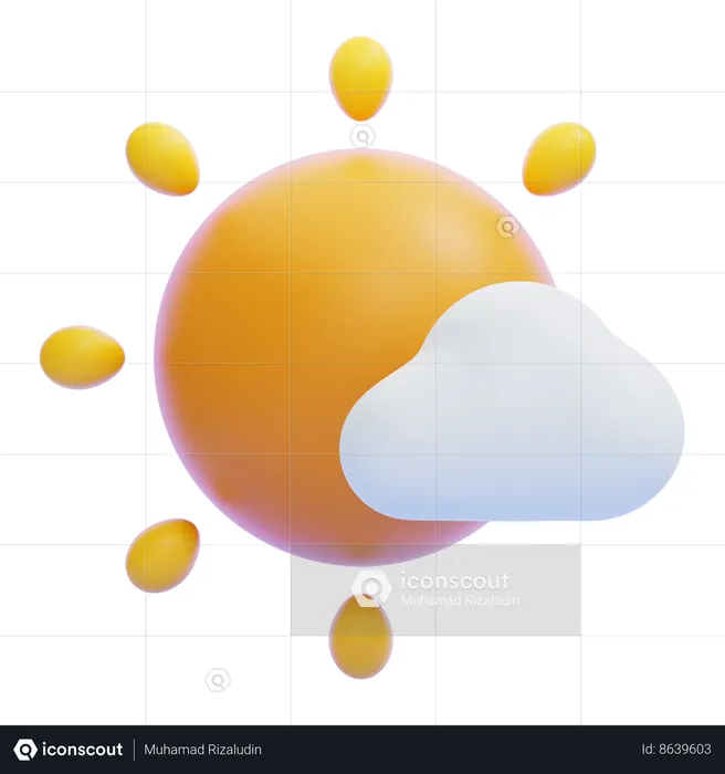 Partly Cloudy  3D Icon