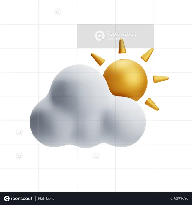 Partly Cloudy Day  3D Icon