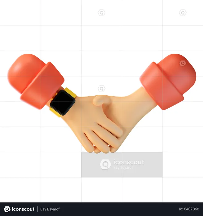 Partnership Hand Gesture  3D Icon