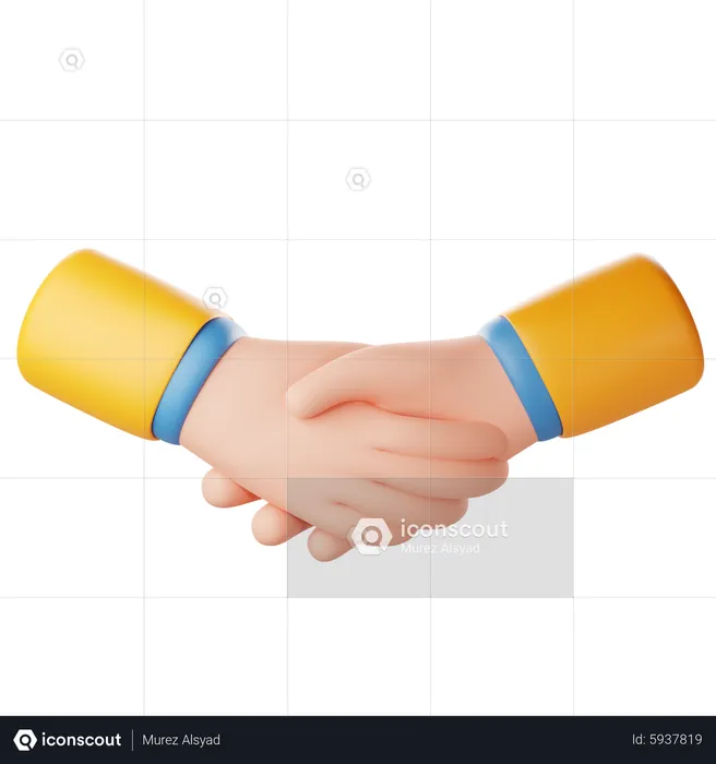 Partnership Hand Gesture  3D Icon