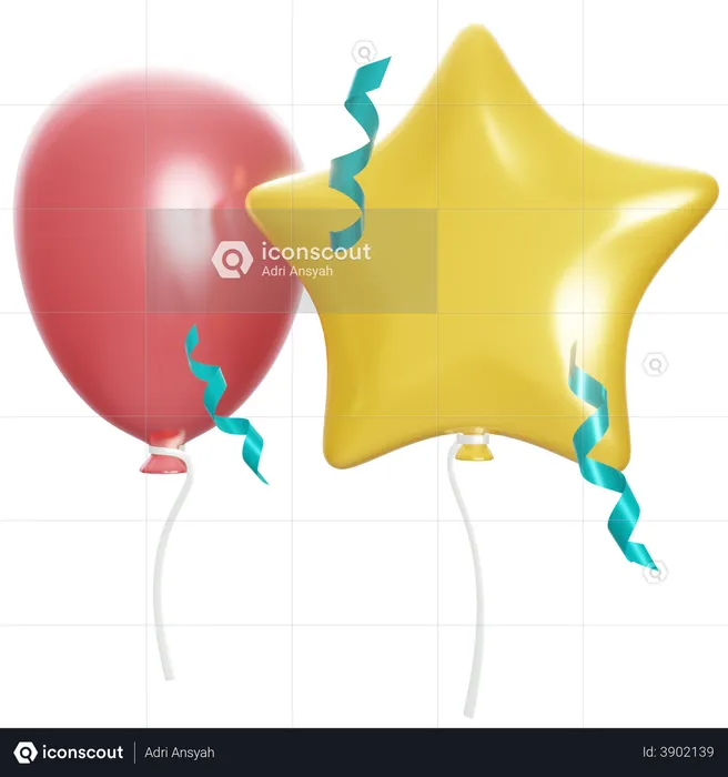 Party Balloon  3D Illustration