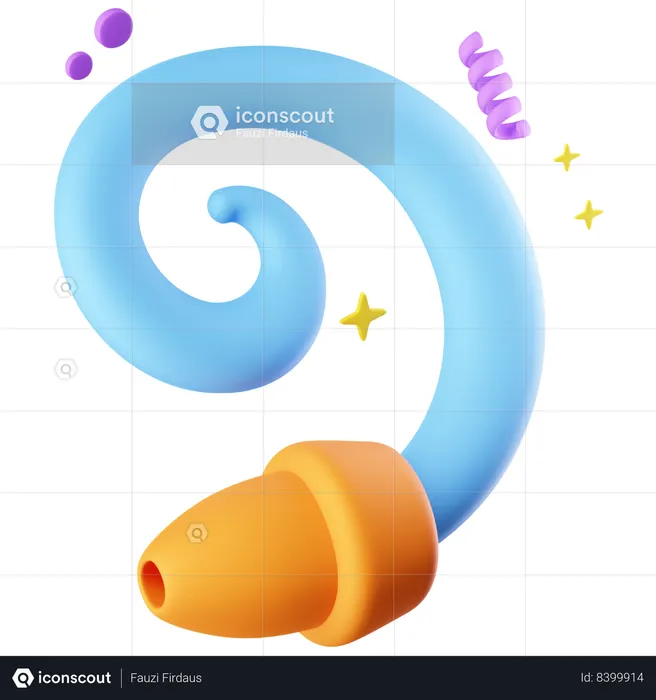 Souffleur de fête  3D Icon