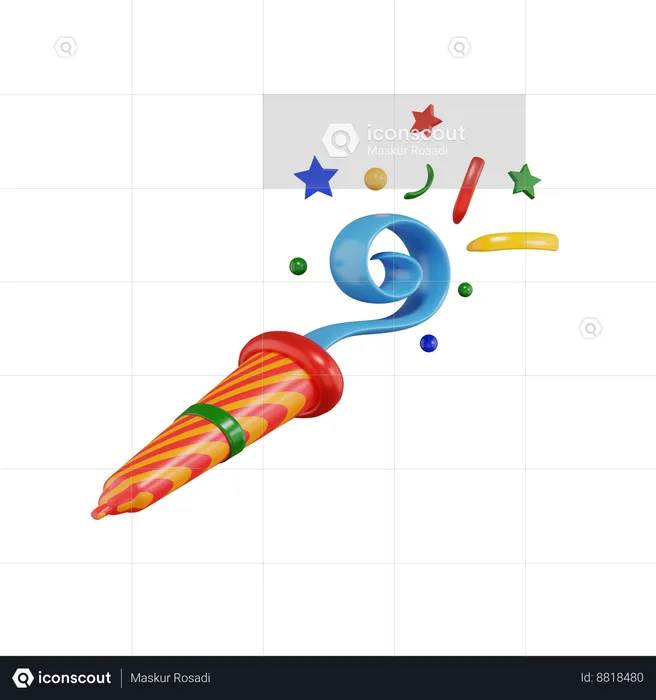 Party Blower  3D Icon