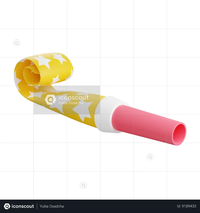 Party Blower  3D Icon