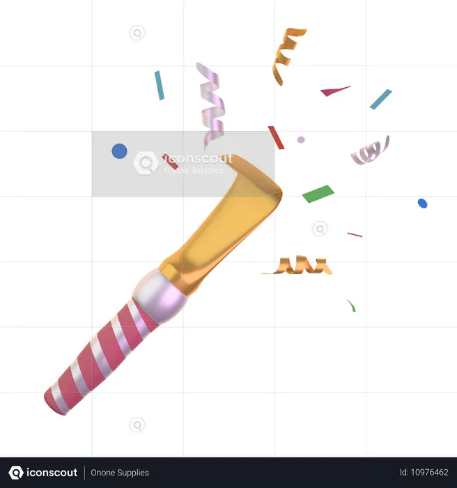 Party Blower  3D Icon