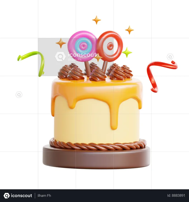 Party Cake  3D Icon