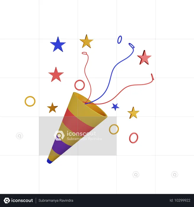 Party Confetti  3D Icon