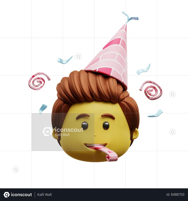 Party Face Emoji Emoji 3D Icon