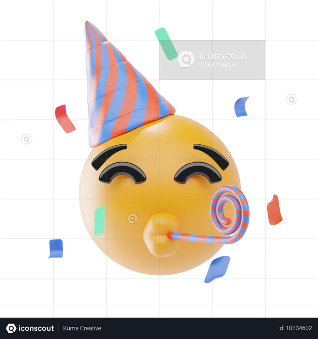 Party Face Emoji Emoji 3D Icon