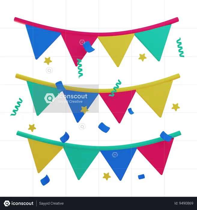 Party garland  3D Icon