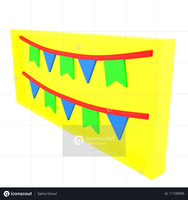 파티 화환  3D Icon