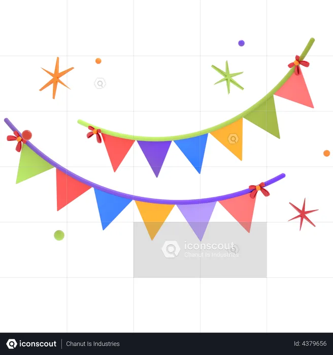 Party Garland  3D Illustration