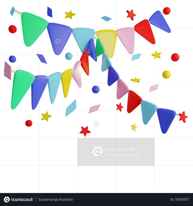 Party Garland  3D Icon
