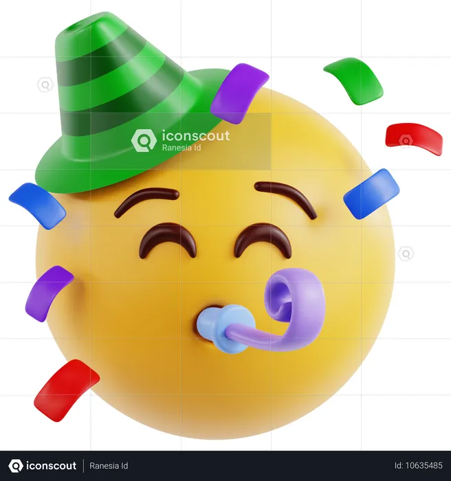 Partygesicht  3D Icon