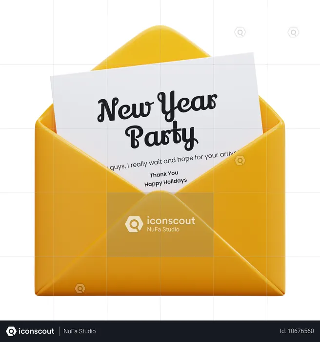 Party Invitation  3D Icon