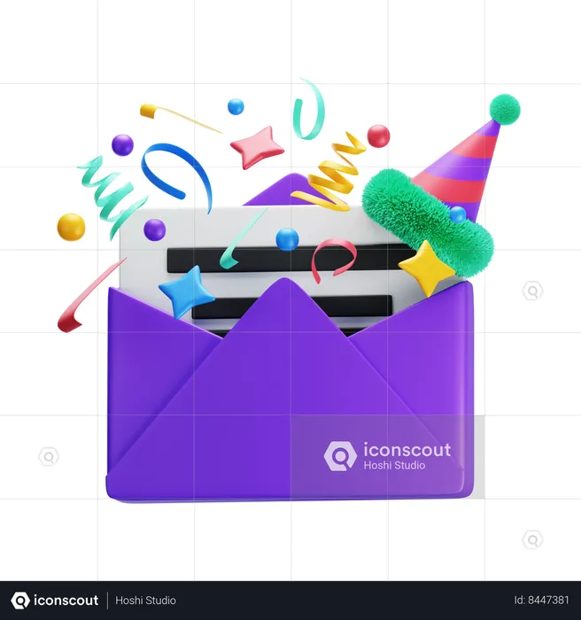 Party invitation  3D Icon