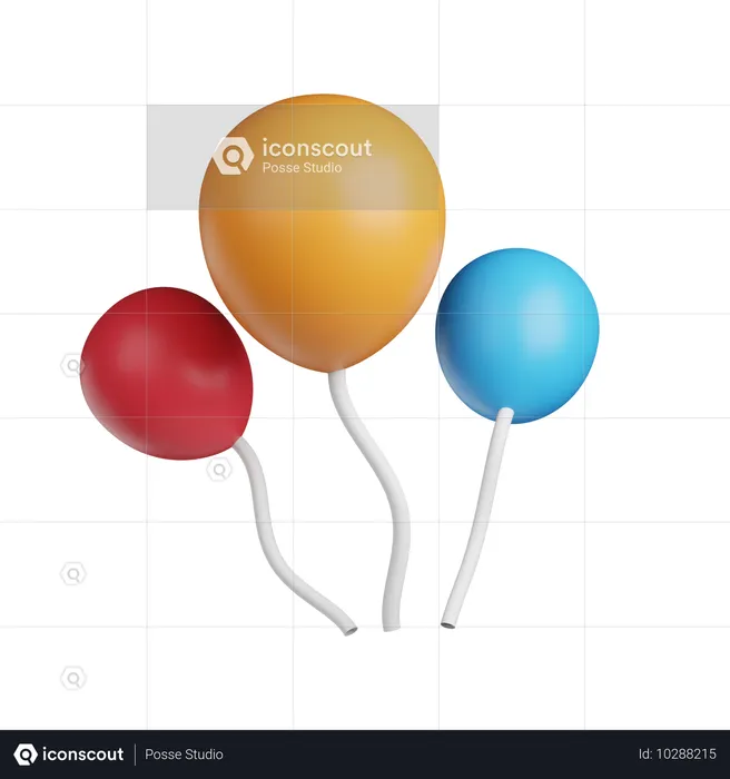 Party-Luftballons  3D Icon