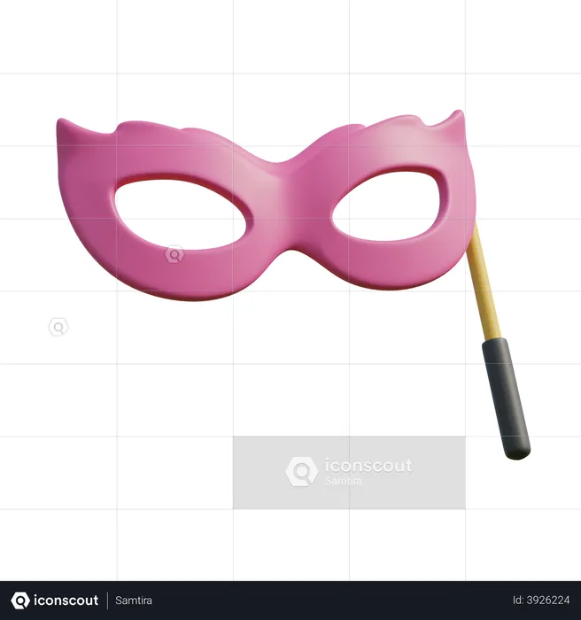 Partymaske  3D Illustration