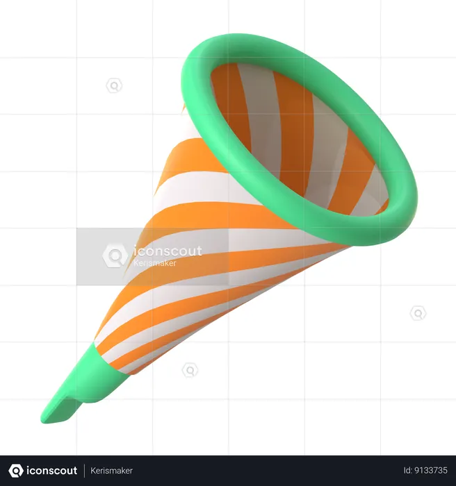 Party Trumpet  3D Icon