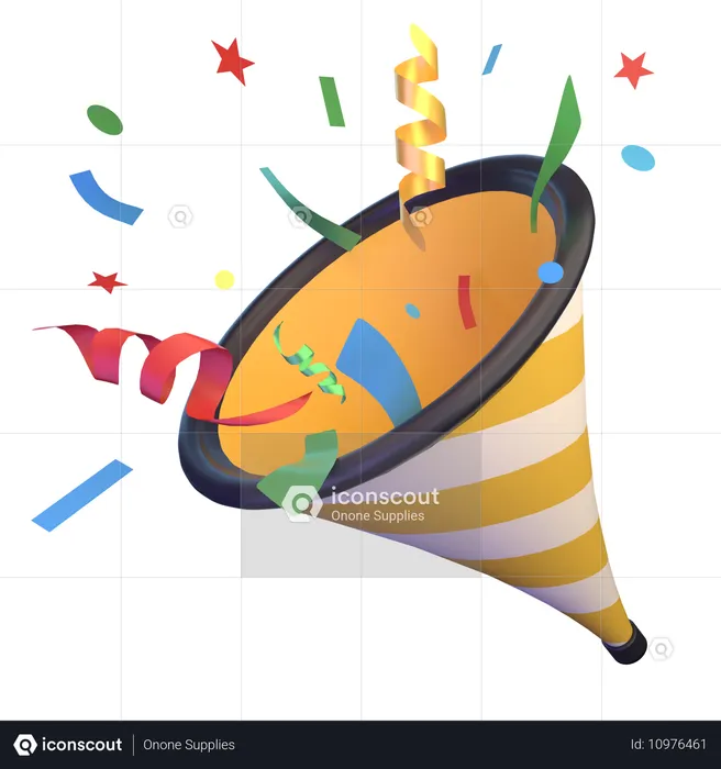 Party Trumpet  3D Icon