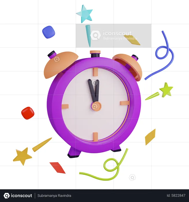 Party-Uhr  3D Icon