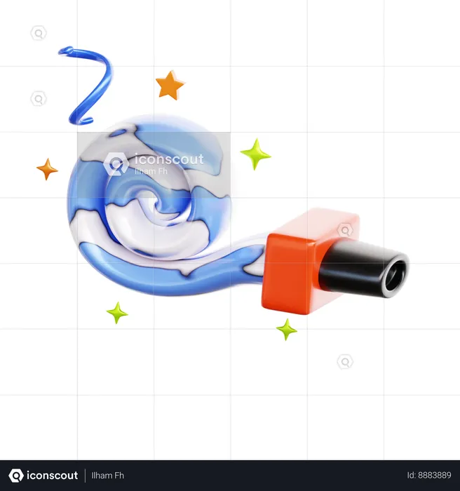 Party Whistle  3D Icon