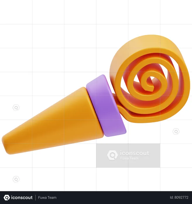 Party Whistle  3D Icon