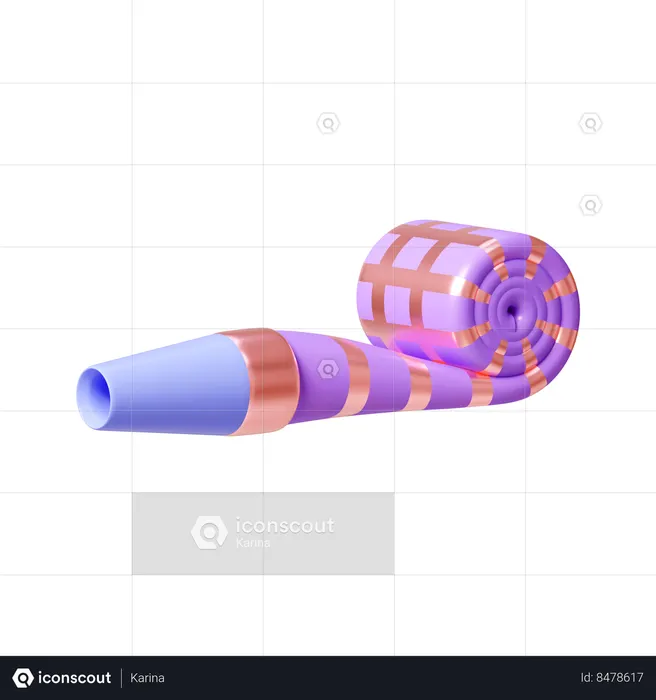 Party Whistle  3D Icon