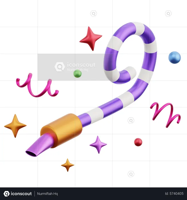 Party Whistle  3D Icon