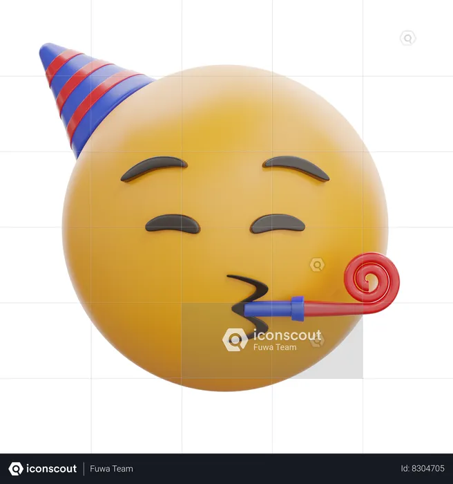 Partying Face Emoji 3D Icon