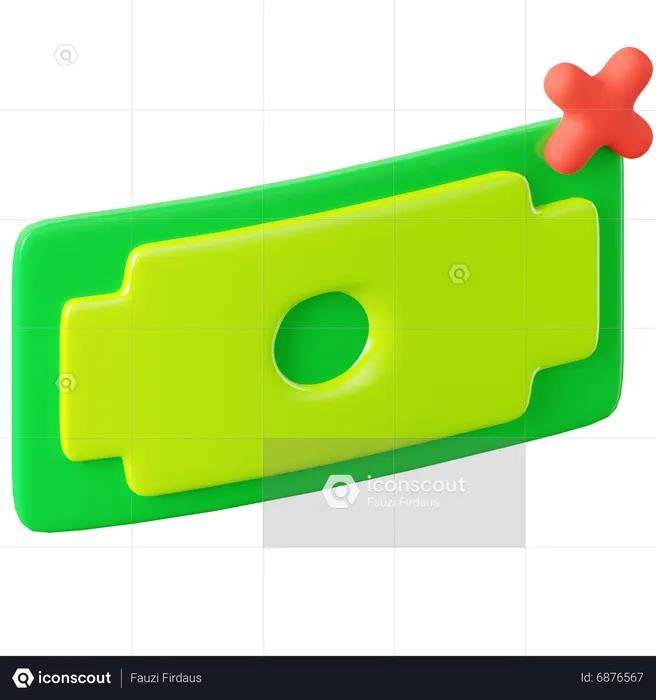 Pas d'argent  3D Icon