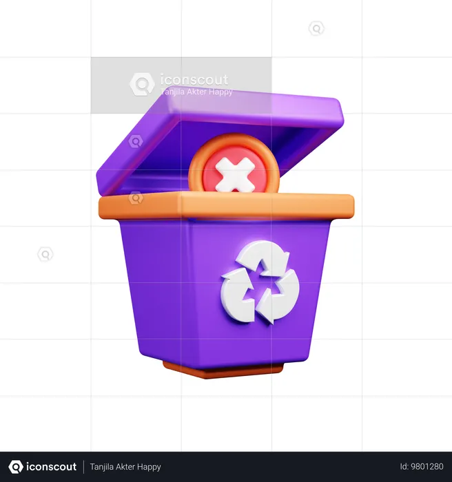 Pas de déchets  3D Icon