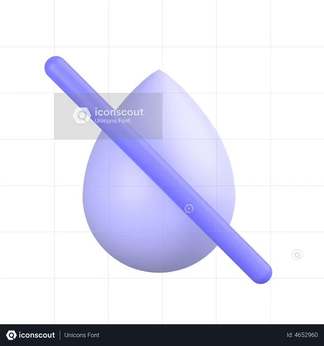 Pas de goutte d'eau  3D Icon