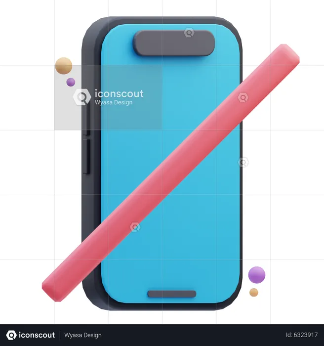 Aucun téléphone autorisé  3D Icon
