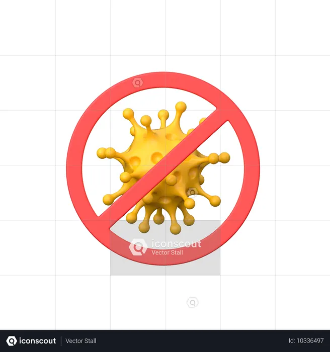 Pas de virus  3D Icon