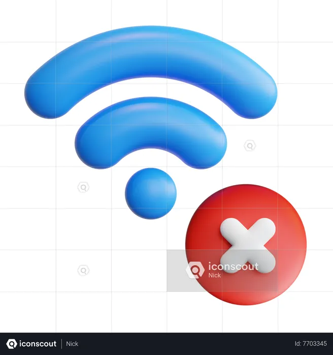 Pas de wifi  3D Icon