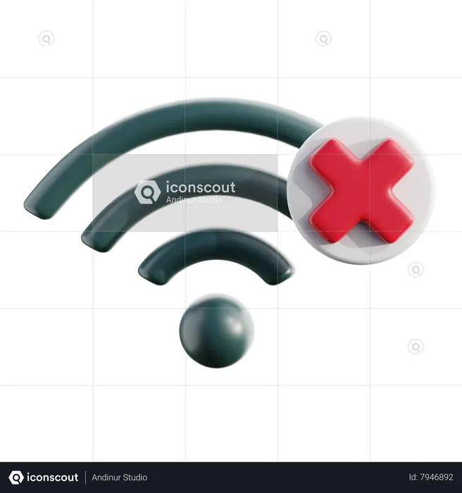 Pas de wifi  3D Icon