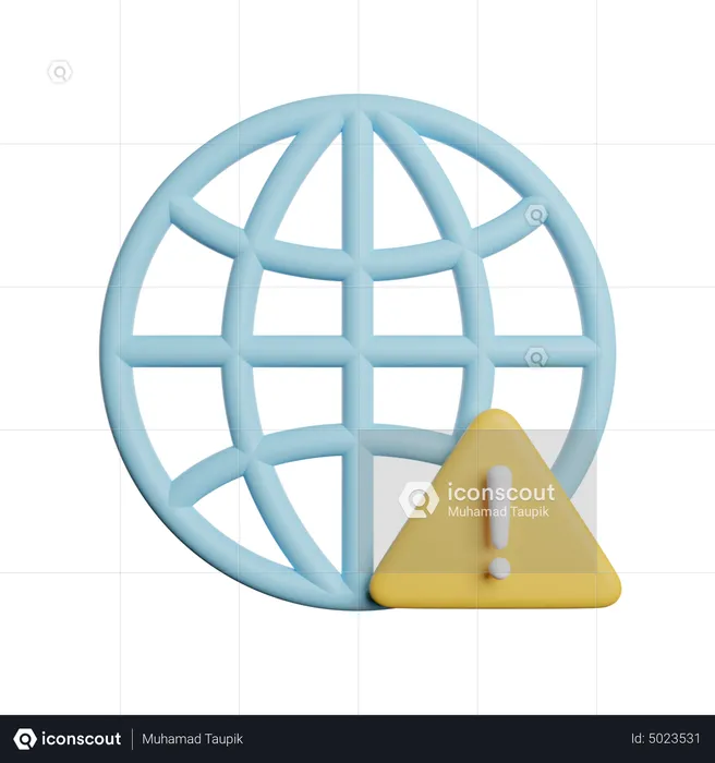 Pas d'Internet  3D Icon