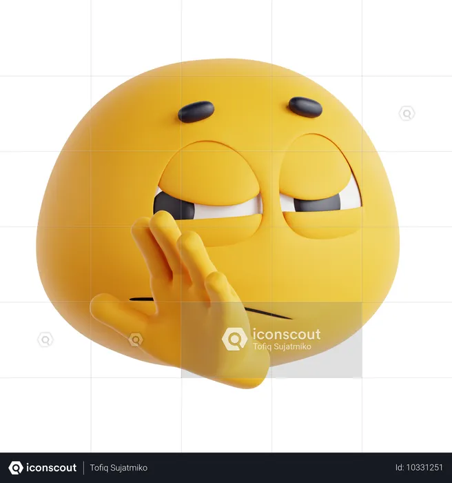 Pas intéressé Emoji 3D Icon