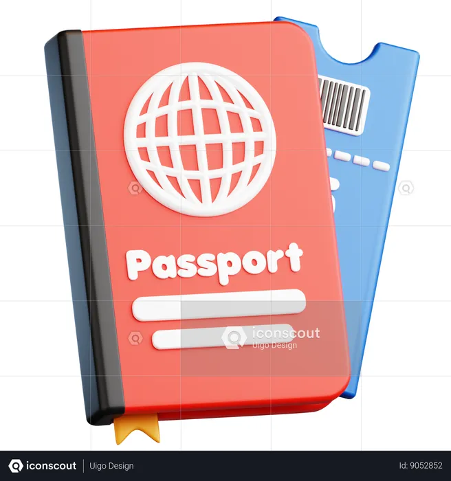 Pasaporte  3D Icon