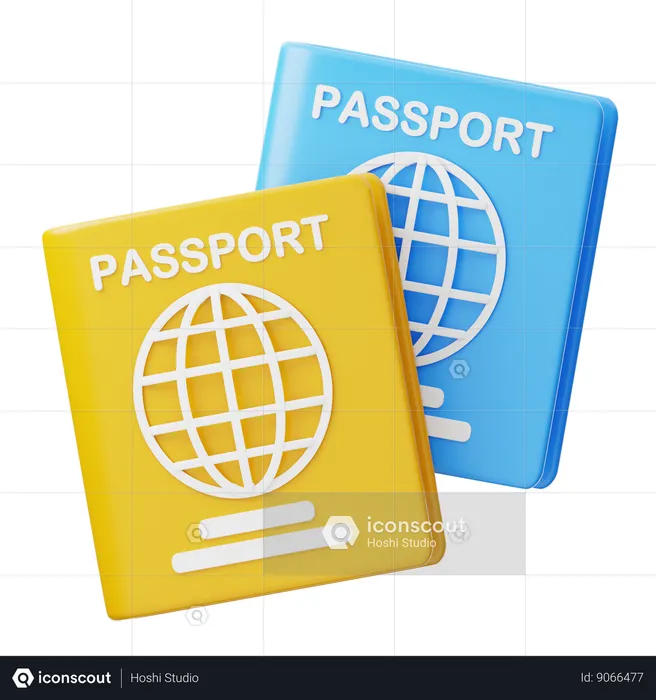 Pasaporte  3D Icon